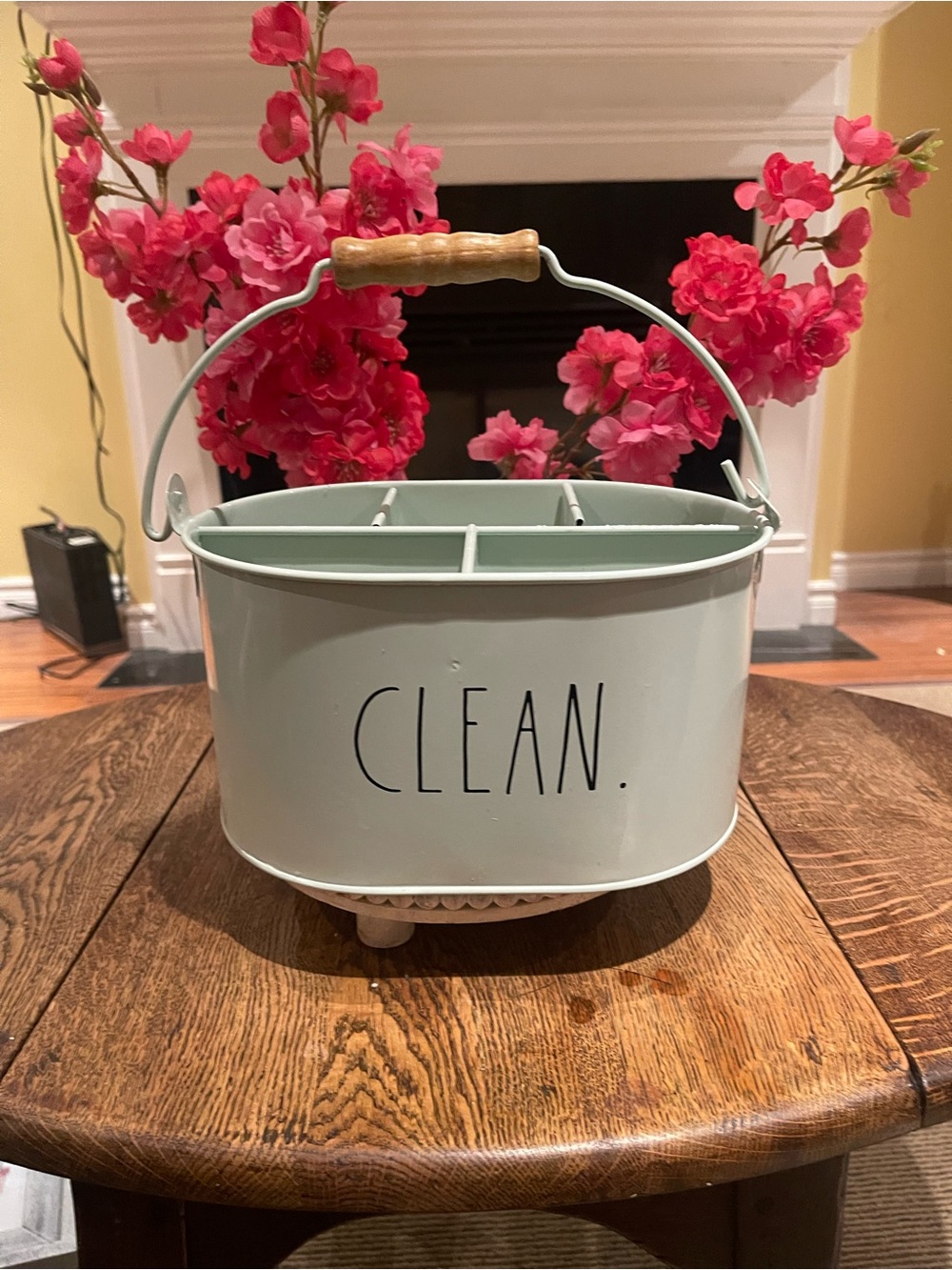 Rae Dunn Sage Green Metal Cleaning Caddy